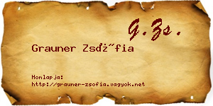 Grauner Zsófia névjegykártya